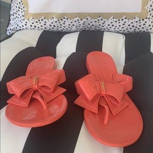 Ferragamo sandals salmon